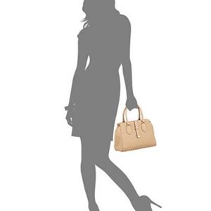 Nude Calvin Klein Quilted Leather Small Satchel